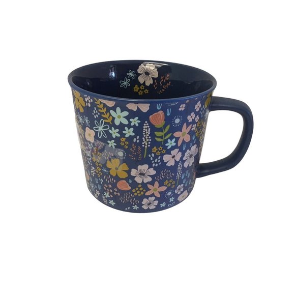 Primo Designs Mug Cup Floral Whimsical White Pink Blue Yellow 15 Oz - Picture 6 of 6